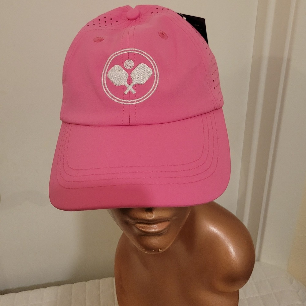 NWT Fresh Pickle Women's Pink Ponytail‎ Pickleball Hat Mesh Cap Athletic Tennis
